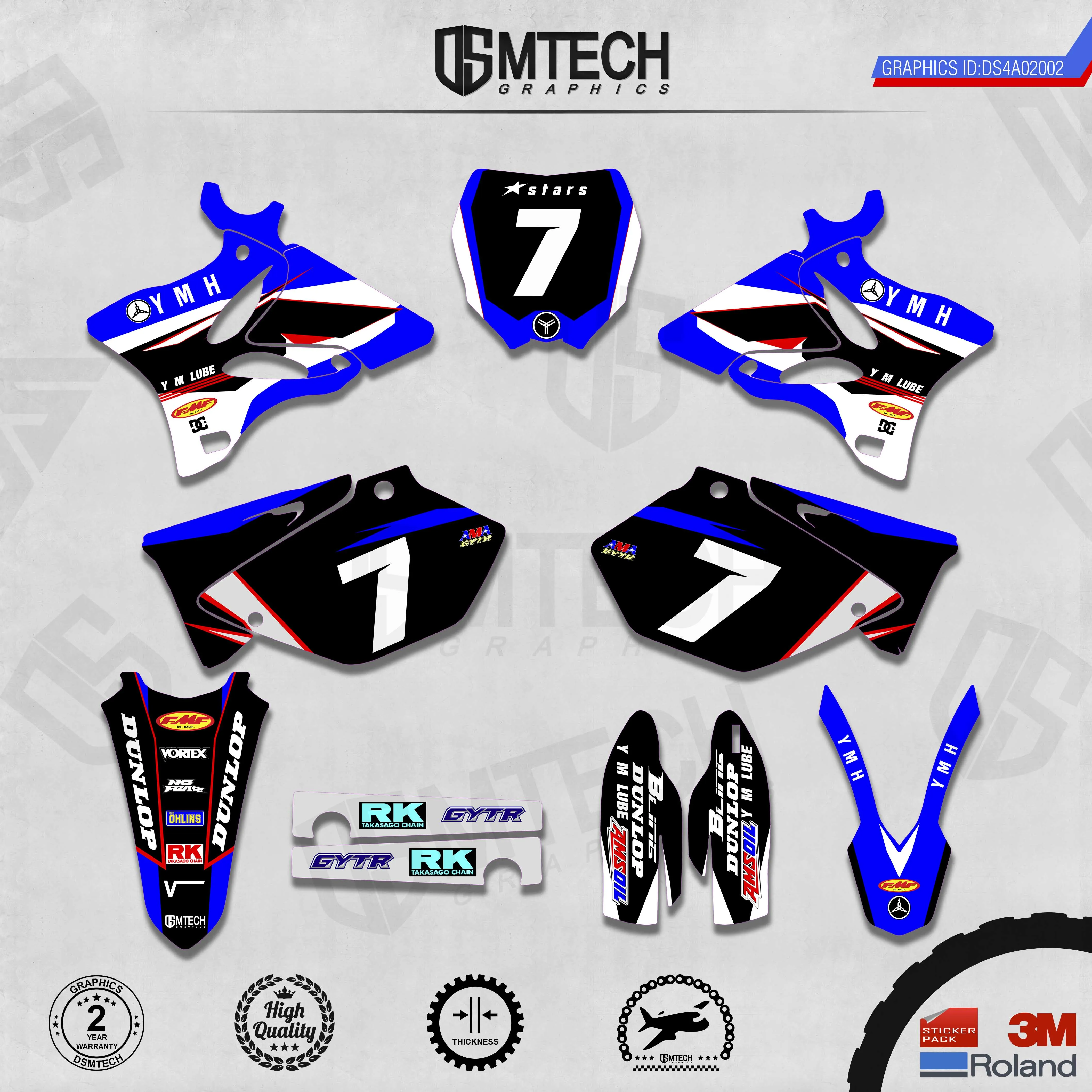 DSMTECH Customized Team Graphics Backgrounds Decals 3M Custom Stickers For  YZ125-250 Two Stroke 2002-2014 002