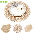 Креативная подставка для чашек, ажурная Нескользящая подставка из ПВХ, Теплоизоляционный водостойкий коврик для обеденного стола