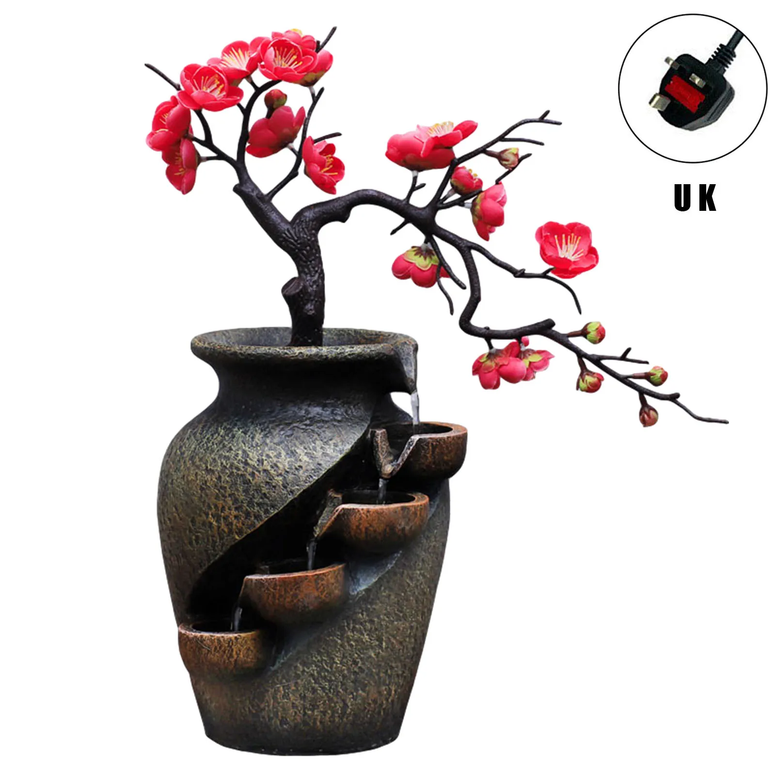 Настольный фонтан для плавной воды ландшафтное украшение дома и сада имитация