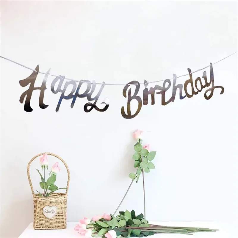 1 шт. декор для свадебной вечеринки Золотой Серебряный счастливый плакат &quotс