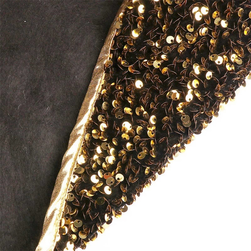 

2021 New Sequins Glitter Christmas Tree Base Collar Around Decorative Skirt Xmas Decor