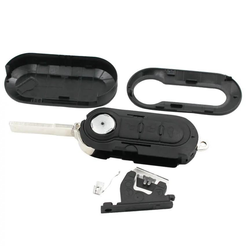 3 Button Folding Flip Remote Key Shell Case Car Housing for Fiat 500 Doblo Florino Punto Qubo Evo | Автомобили и мотоциклы