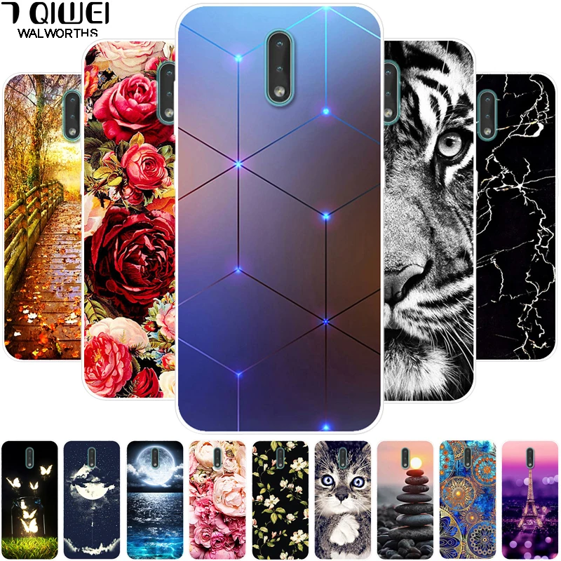 Чехол для Nokia 2 3 силиконовый мягкий Новый чехол телефона TPU прозрачный цветок