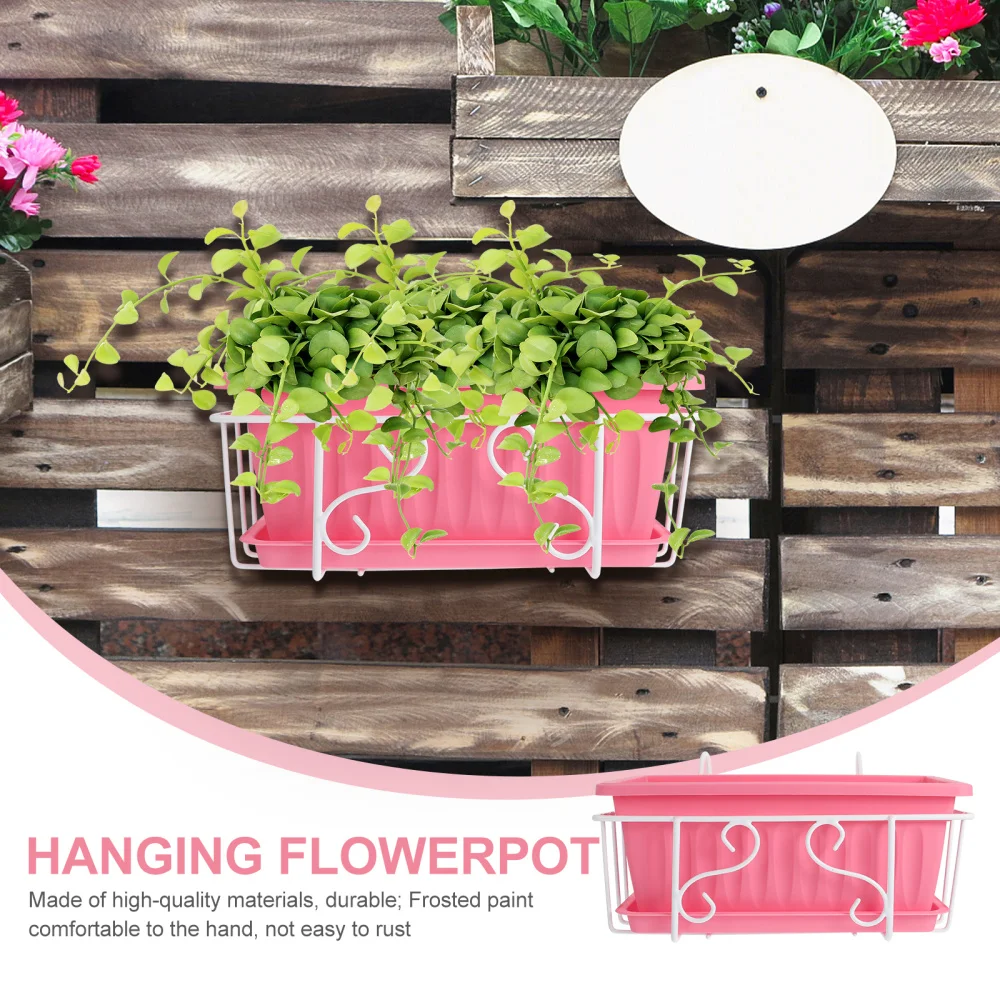 

1 Set Rectangular Flowerpot Tray Flowerpot Decorative Flower Container for Home