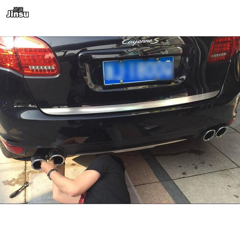 Электропластина выхлопной трубы наконечники глушитель для Porsche Cayenne 958 1 V6 V8 2011 2014 s