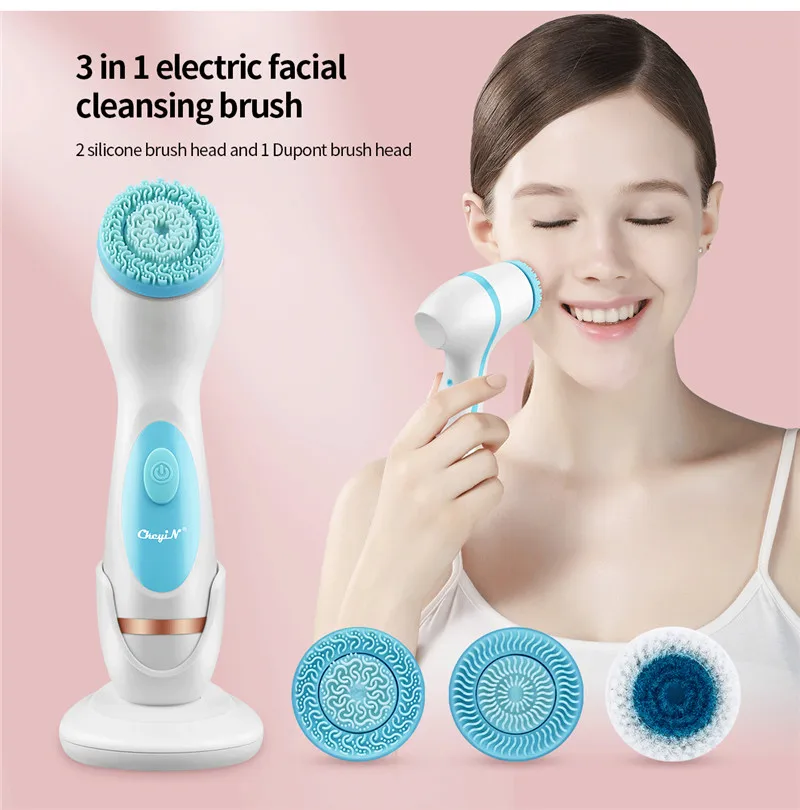 

Electric Facial Cleansing Brush Ultrasonic Cleaning Brush USB facial cleansing brush Skin care cleanine machine waterproof VIP