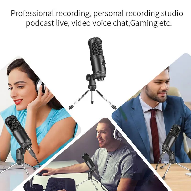 USB конденсаторный микрофон игра караоке Twitch голосовой Подкаст настольная