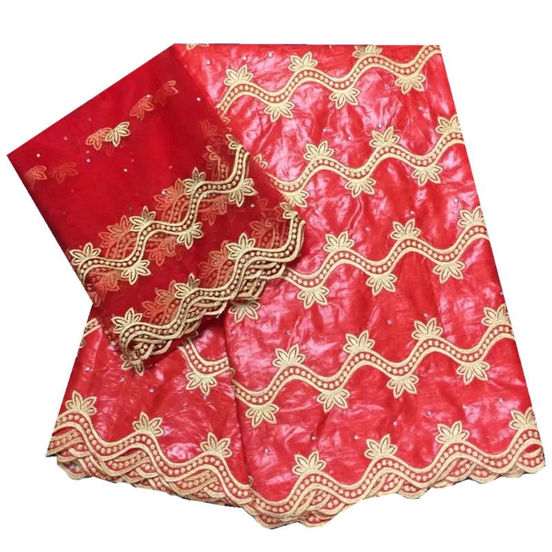 

tissu broderie dubai embroidered bazin getzner riche fabrics african tulle lace nigerian gele headtie wedding 5+2 yards/lot