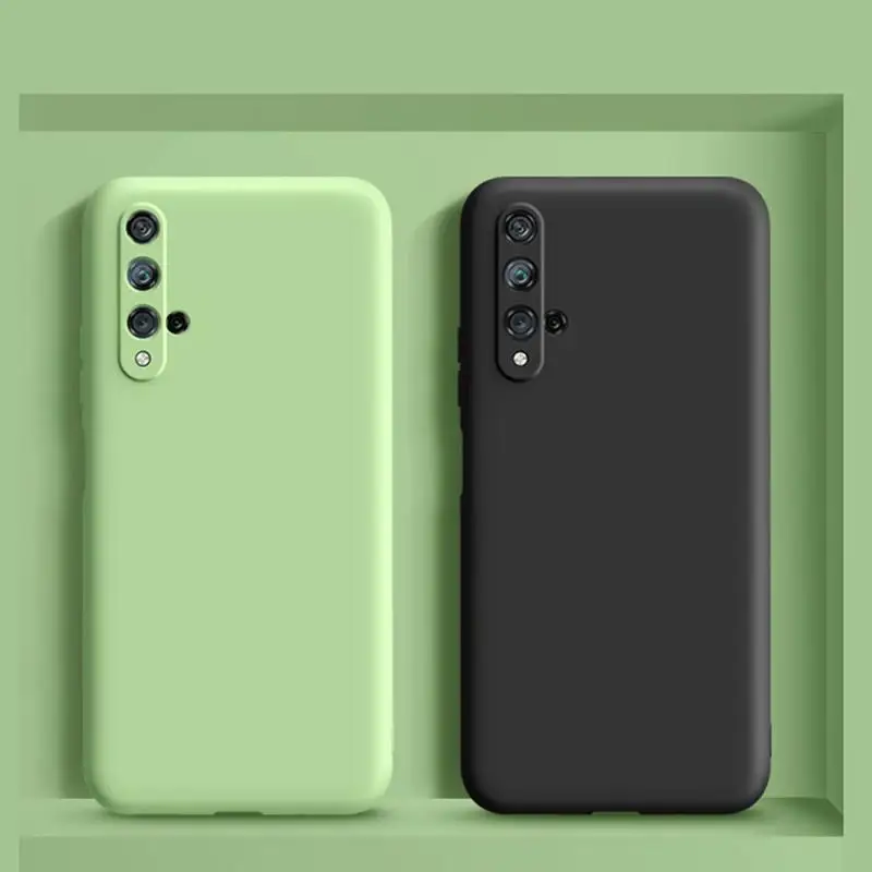 

For Huawei Nova 5T Case New Liquid Silicon Matte Soft Cover For Huawei Honor 20 Pro Lite 20S 10 Honor 30 Pro Plus Phone Cases
