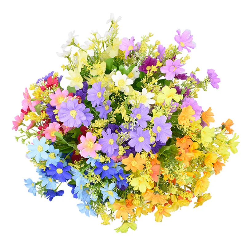 

1Bouquet 28 Heads Daisy Artificial Flower Bouquet for Home Garden Decoration DIY Party Wedding Flowers Bridal Silk Fake Flower