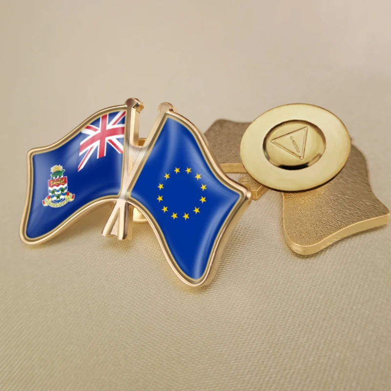 Европейский союз и Кайманы острова перекрестные двойные фотообои брошь |