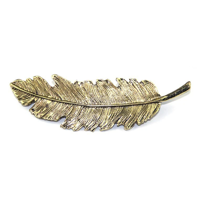 Gold black 1 шт., женские модные шпильки для волос с перьями, женские заколки для волос, ювелирные украшения, женские повязки на голову, заколки, головные уборы, аксессуары для волос - Цвет: Gold black