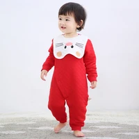autumn and winter lacing detachable bib thicken kids bodysuits boy clothes infant one pieces baby girl romper toddler clothing