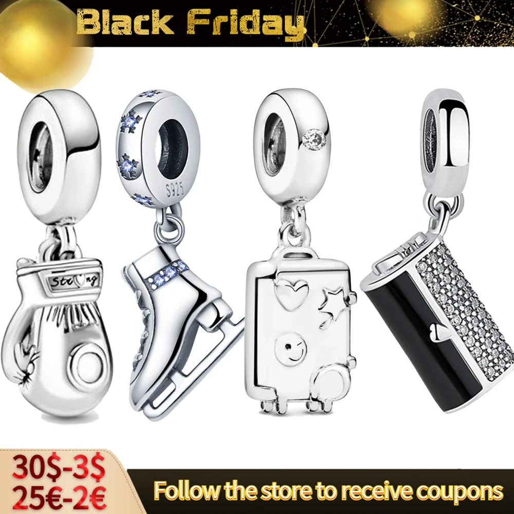 

Модные боксерские перчатки из стерлингового серебра 925 пробы подходят для браслета и ожерелья в форме змеи пандоры подарок для девушки ювел...