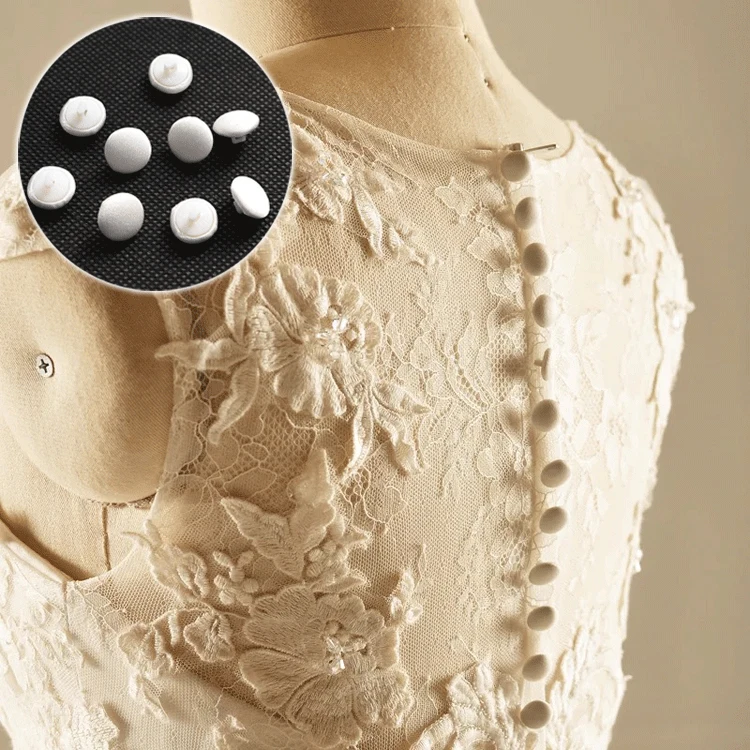 Высококачественная атласная ткань кнопка для сумки свадебное платье задняя