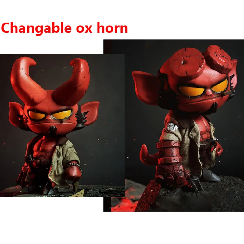 

18Cm Hellboy Q Version PVC Action Figure Collectible Model Toy Dark Horse Comics Anu en Rama Figurines Collection Fans Gift