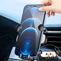 cute cartoon bracket for phone car smartphone holder car accessories interior mini gravity deformable mobile phone holder