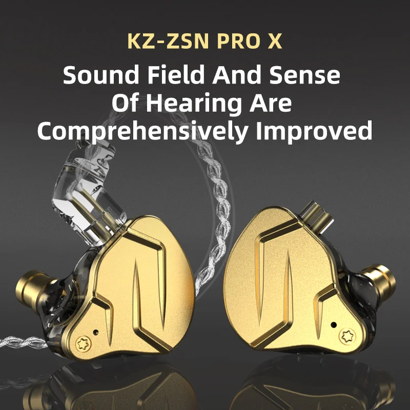 KZ ZSN Pro X 1BA + 1DD гибридная технология HIFI металлические наушники-вкладыши бас