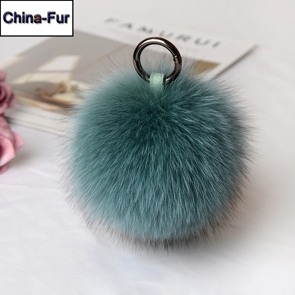 2020 роскошный большой Размеры 15 см натуральный шарик из меха лисы помпонами для