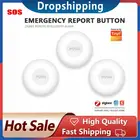 ZigBee кнопка SOS датчик сигнализации для пожилых людей Водонепроницаемая аварийная тревожная кнопка Tuya Smart Life App пульт дистанционного управления работает с концентратором