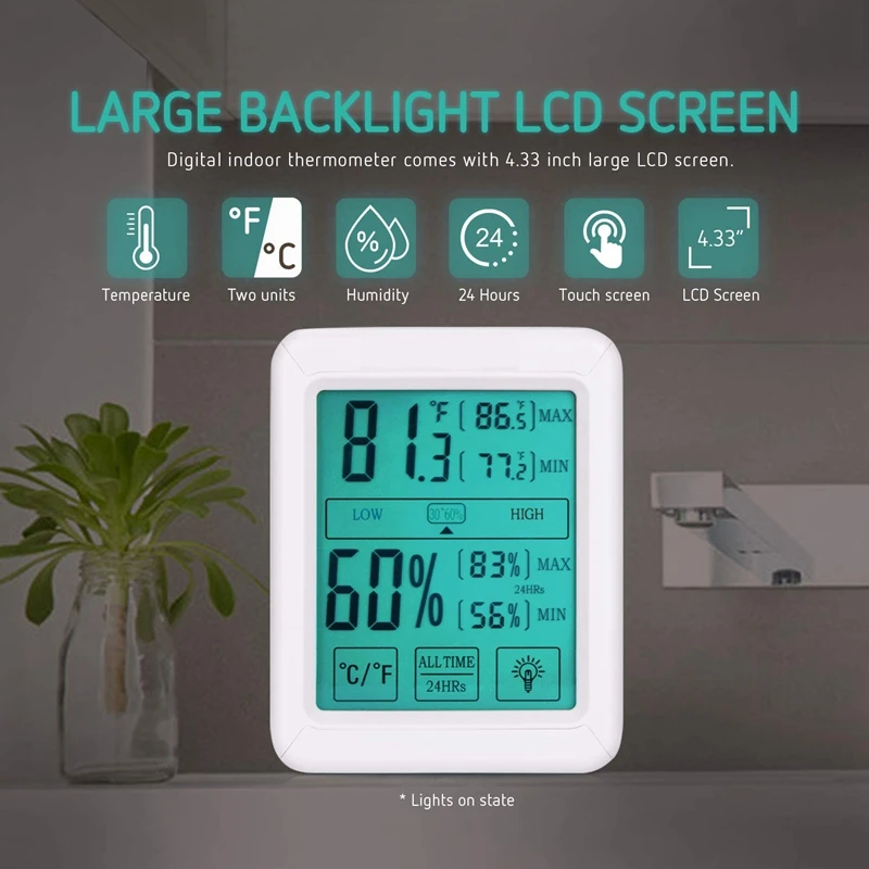 Цифровой термометр для помещений и гигрометр с густой влажностью точный
