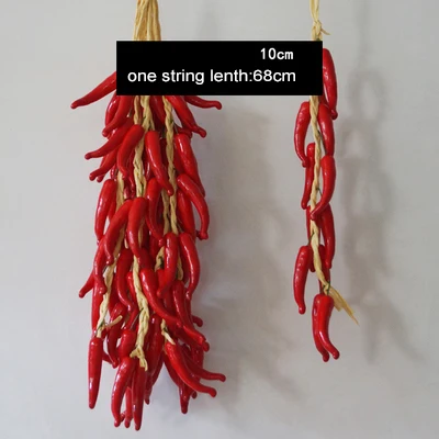 Red Pepper B Искусственная модель овощей поддельные чеснок Кукуруза рыбы Висячие струны кухня фестиваль Декор фотографии реквизит - Color: Red Pepper B