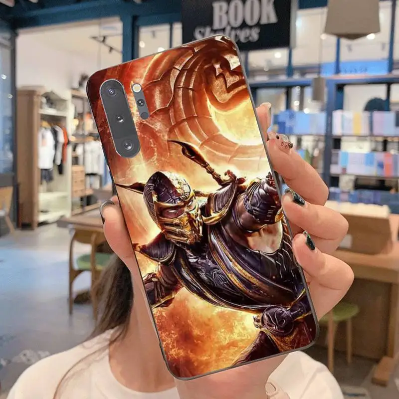YJZFDYRM Скорпион в Mortal Kombat черный ТПУ мягкий чехол для телефона Samsung Note 7 8 9 10 Lite Plus Galaxy