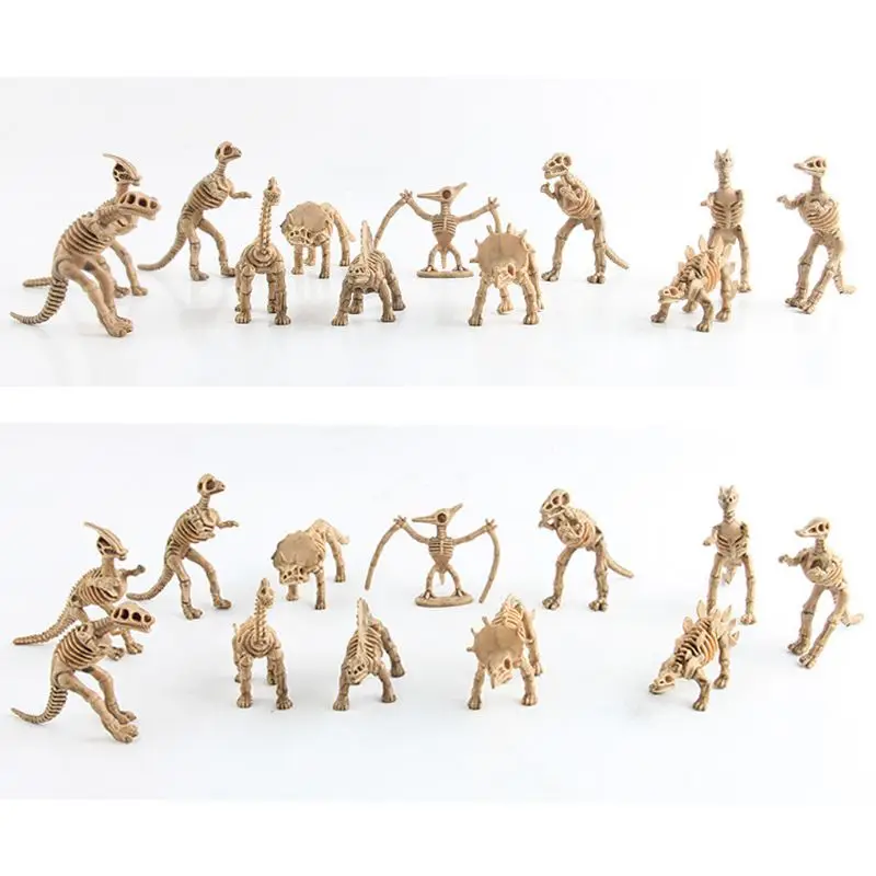 

24pcs Dinosaur Petrifaction Skeletons, Assorted Figures Dino Bones, Educational