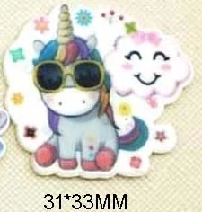 Смешанный 30 шт/50 шт в наборе мультяшная пижама виде животных Единорог плоское