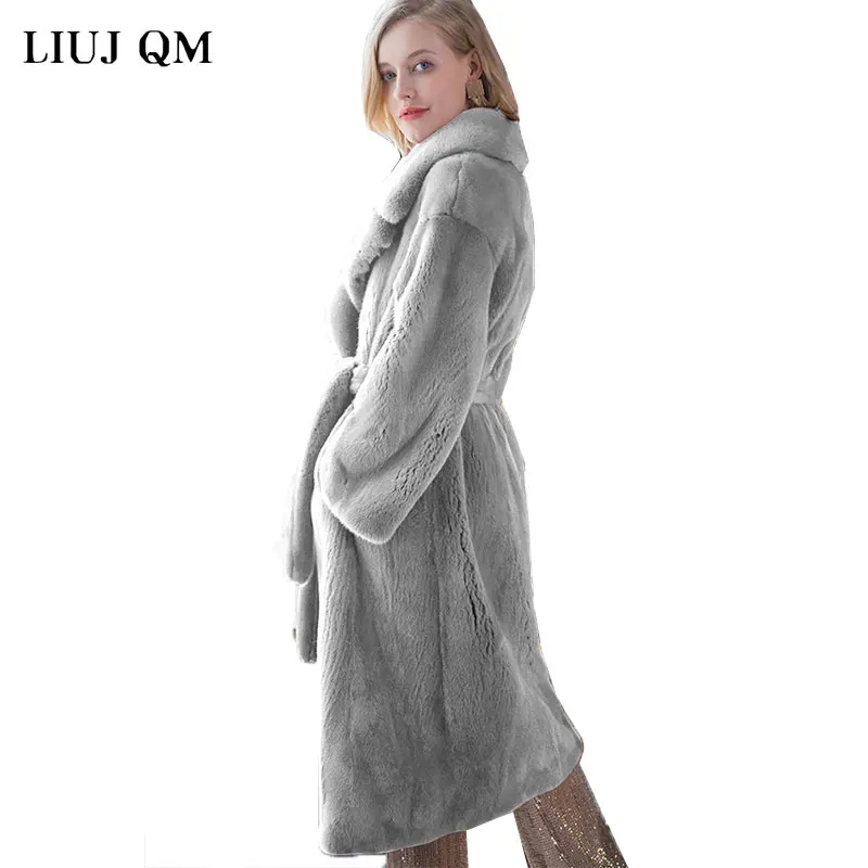 Winter Jacket Women Fox Fur Collar Ladies Coat Faux Mink Fur Coat Warm Thick Fashion Loose Fluffy Jacket Women Oversized Parkas