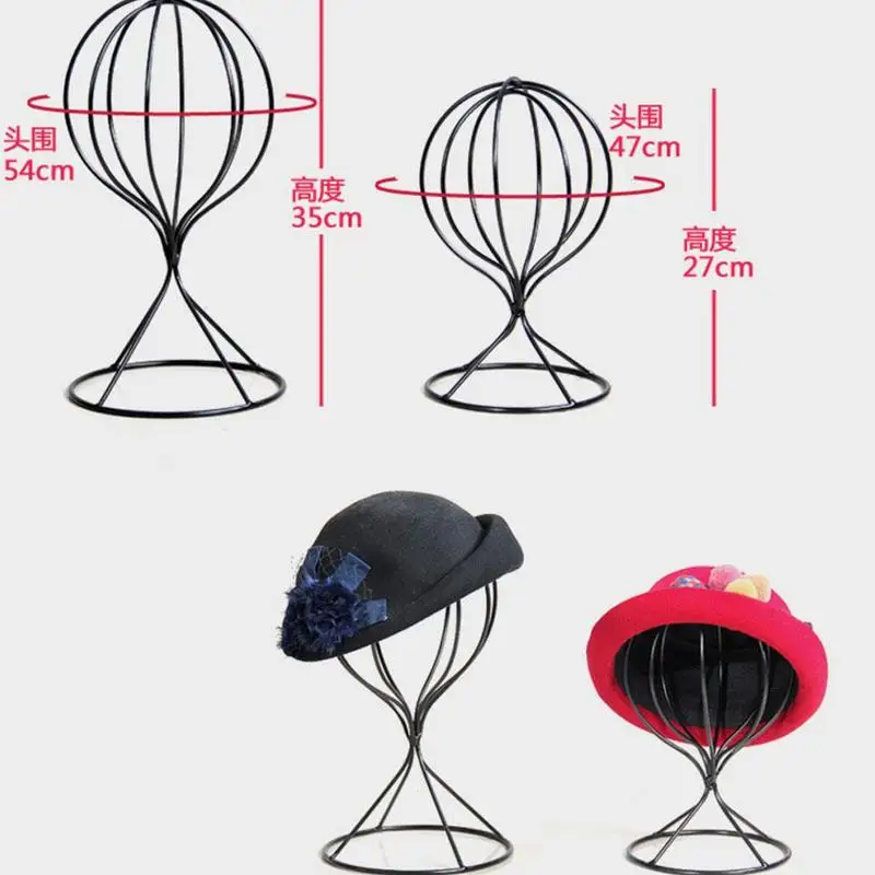 

Iron Art Simple Modern Men And Women Hat Wig Props Hat Model Adult Stand Mannequin Display Abstract Head Head Rack Model