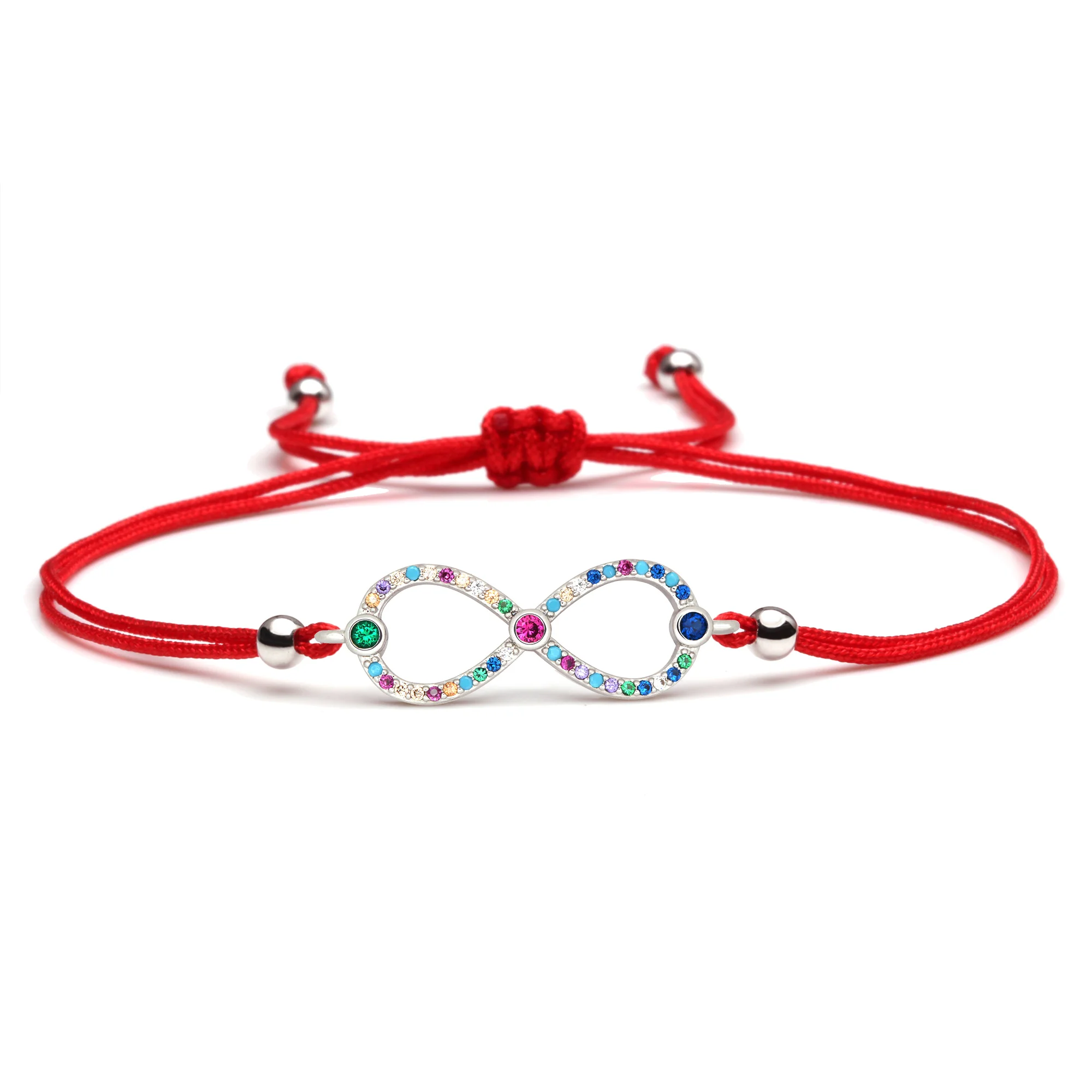 Блестящий Многоцветный кубический цирконий Бесконечность любовь