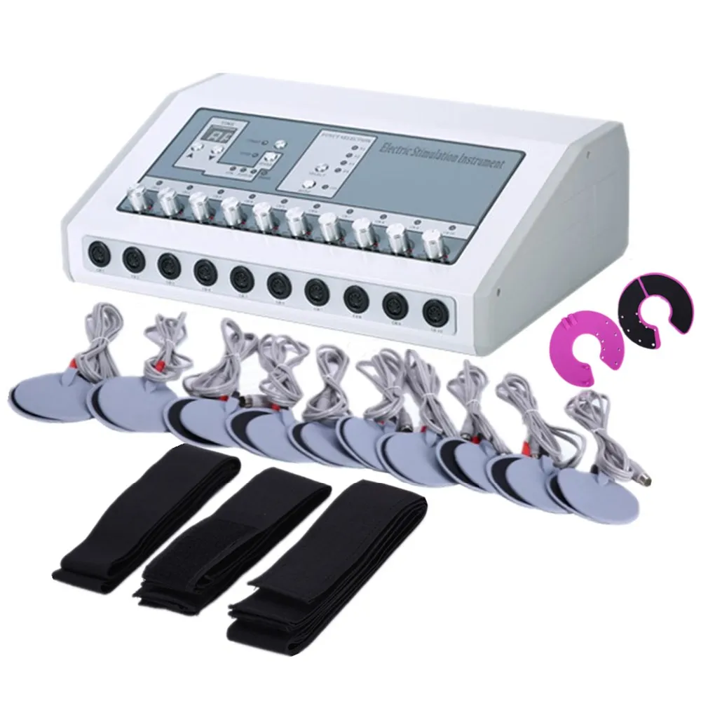 

Beauty 10 Channels EMS Massager Electrostimulation Muscle Stimulator Electrodes Body Massage Machine for Spa