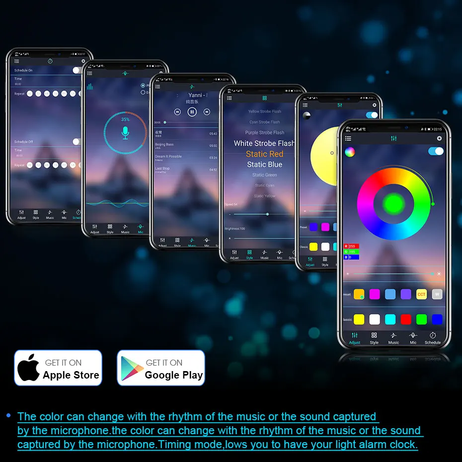 12 В светодиодный ленточный светильник Bluetooth Светодиодная лента RGB 5050