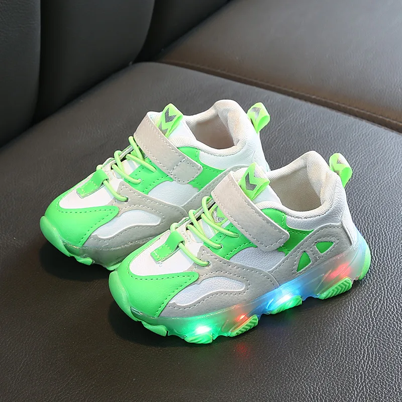 Туфли со светодиодной подсветкой Детская Юбка для маленьких девочек и мальчиков