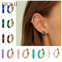 roxi ins 9 colors colorful small hoop earrings for women fine jewelry cartilage earrings unusual 925 sterling silver pendientes