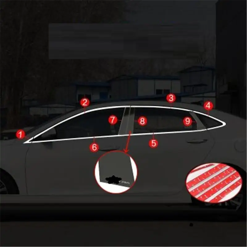 Оконные автомобильные декоративные модифицированные Хромированные