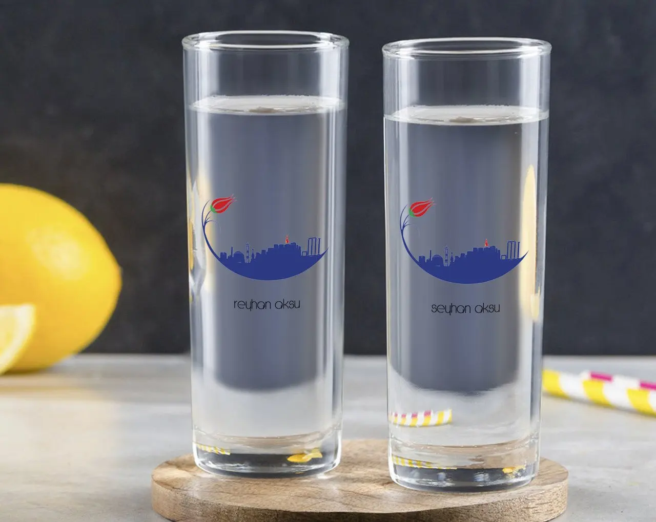 

Personalized Colorful Printed Kutahya Has Designed Tourist Dual Vodka Bardağı-1