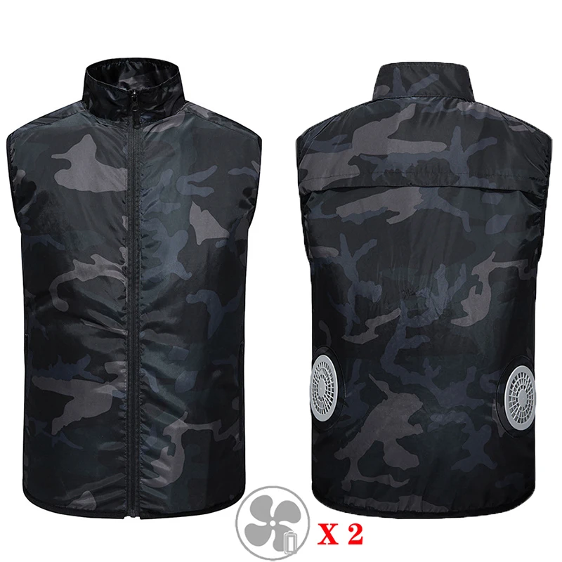 

Summer Necessary Fast Cooling Hiking Vest With Smart Fan Fishing Cycling Outdoor Vest High Temperature Work Outdoors Top S-3XL