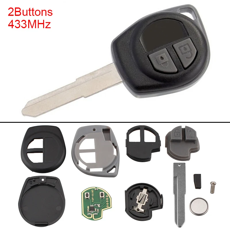 2 кнопки 433 МГц без ключа дистанционный брелок с ID46 чипом для SUZUKI SWIFT SX4 Alto JIMNY VITARA