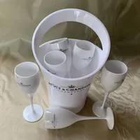 Ice Bucket and Wine Glass Acrylic Goblets champagne Glasses wedding Wine Bar Party Wine Bottle Cooler