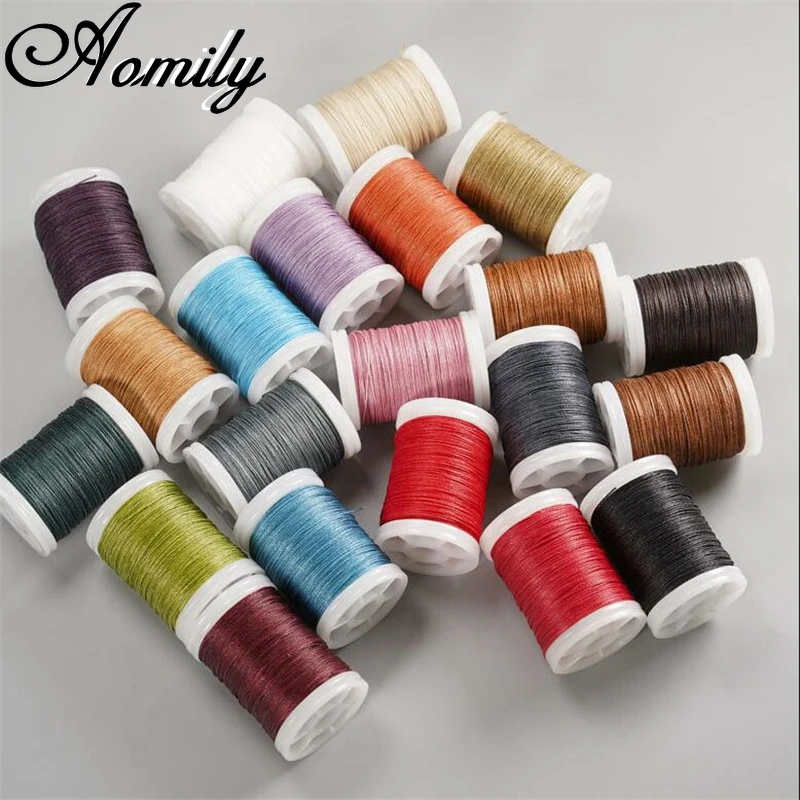 Multicolor Durable 120meters 0.5mm Round Waxed Thread Cord Handicraft Hand Stitching Polyester Sewing for Machine | Дом и сад