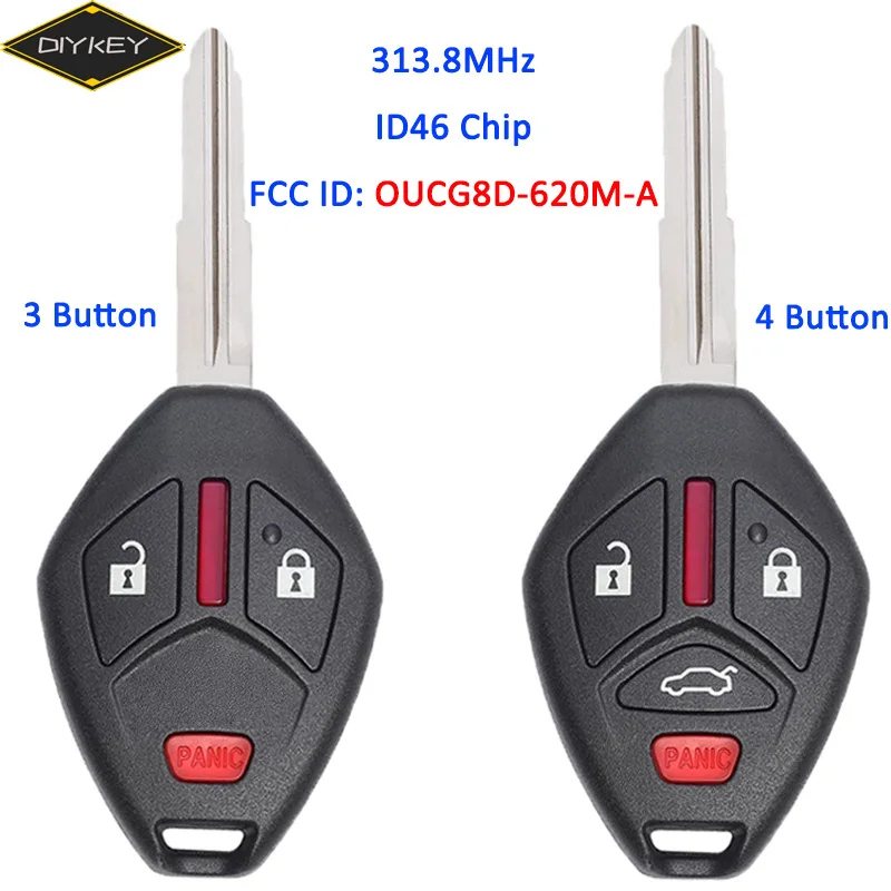 DIYKEY FCC аддитивного цветового пространства: OUCG8D-620M-A Замена 4 кнопки дистанционного