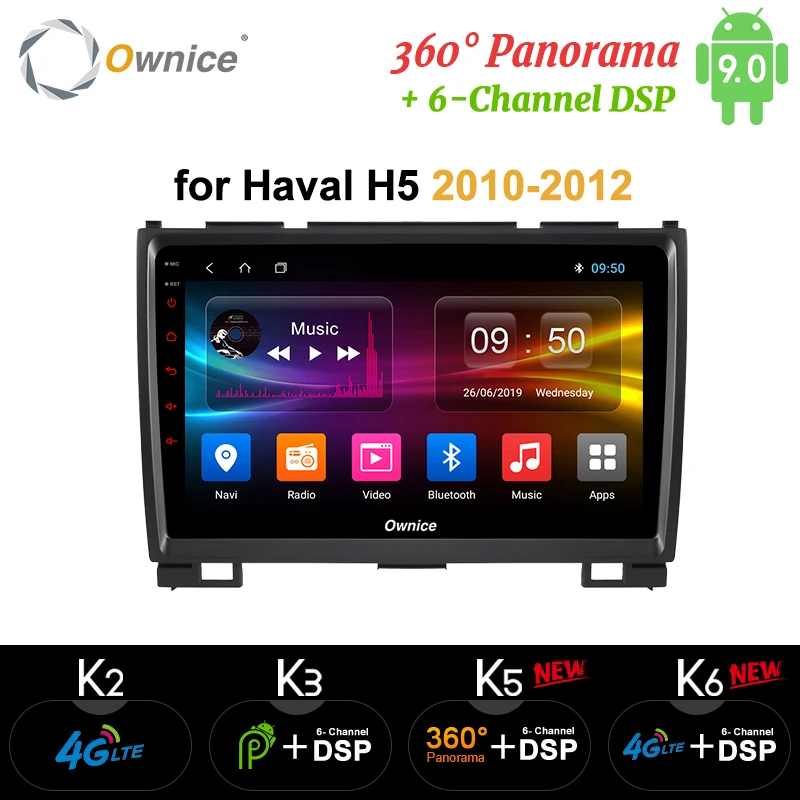 Ownice k3 k5 k6 Android 9 0 для Haval Hover Greatwall Great wall H5 Автомобильный gps плеер DSP SPDIF 2010 2011 2012 2018 360