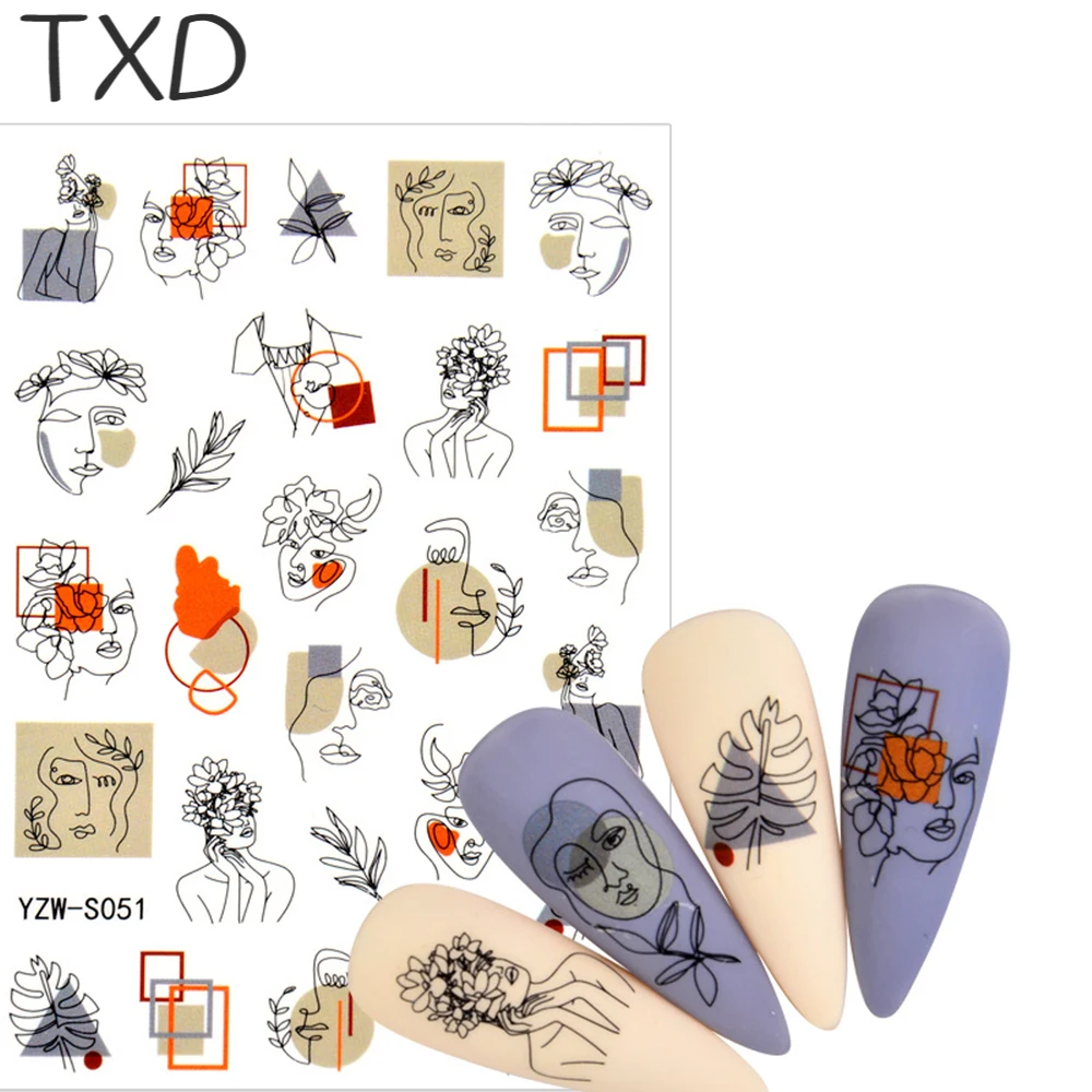 

TXD летняя наклейка с фруктами зеленый гель для ногтей для вдохновения полированная наклейка для ногтей ползунок декоративный дизайн ногтей