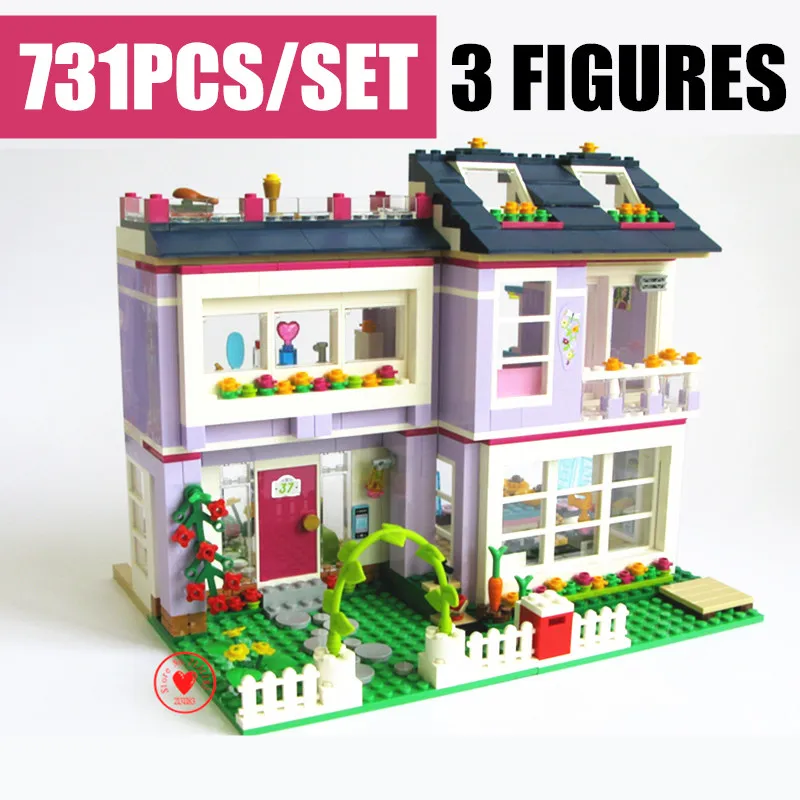 Новые друзья Emmas House Fit Legoings фигурки Модель Строительный блок кирпичи для девочек
