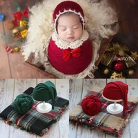 christmas hats baby photography prop newborn photography shooting wraps blanket accessories set photo props studio basket filler