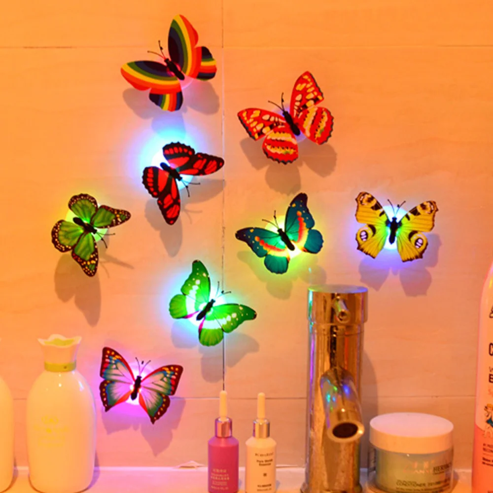 

3D LED Colorful Decorative Light Stick on Wall Night Light for Xmas Festive Garden Home Party (Random Color)