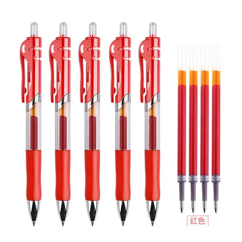 

30pcs Press Gel Pen 0.5mm Large-capacity Bold Refill Ballpoint Signature Pen