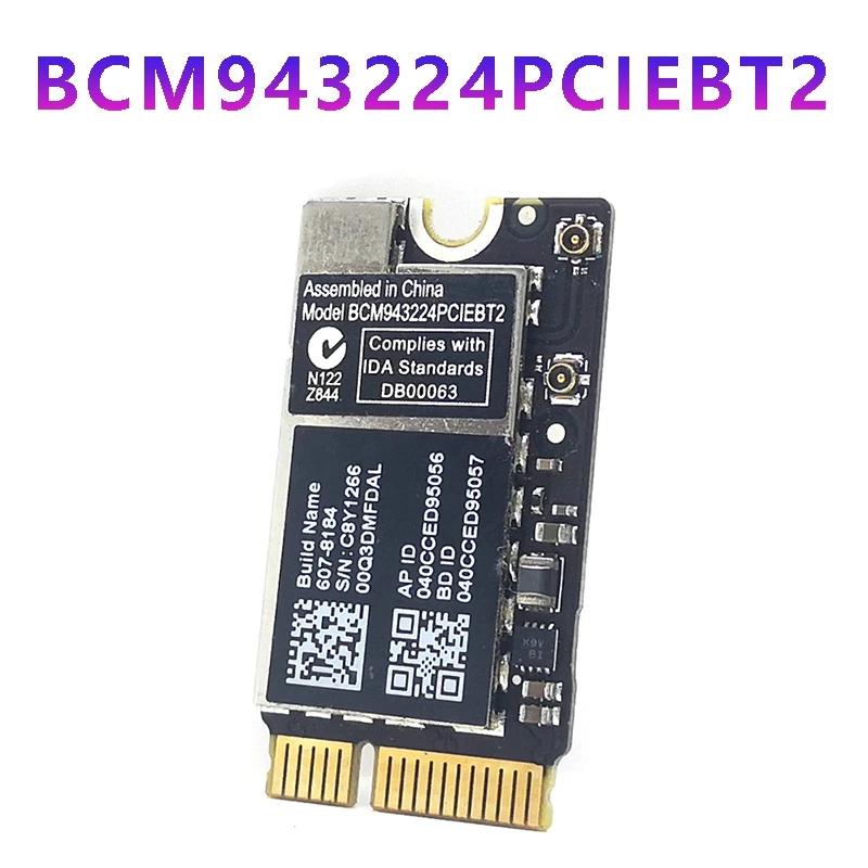 

Беспроводная Wi-Fi-карта BCM943224PCIEBT2 600M 2,4 и 5G Wi-Fi Bluetooth для MAC OS AIR A1370 A1369 A1465 A1466 MC505 965